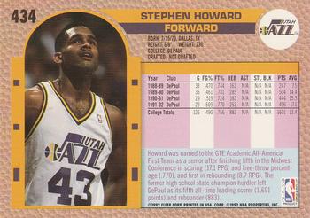 1992-93 Fleer #434 Stephen Howard Back