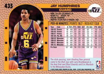 1992-93 Fleer #435 Jay Humphries Back
