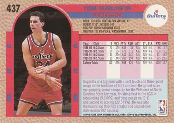 1992-93 Fleer #437 Tom Gugliotta Back