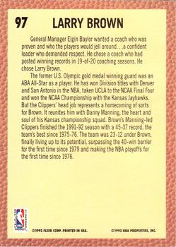 1992-93 Fleer #97 Larry Brown Back