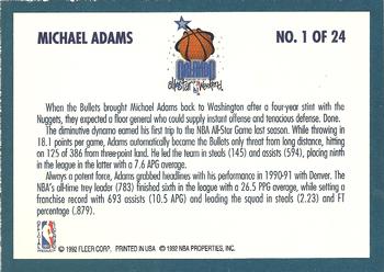 1992-93 Fleer - All-Stars #1 Michael Adams Back