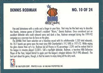 1992-93 Fleer - All-Stars #10 Dennis Rodman Back