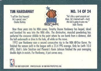 1992-93 Fleer - All-Stars #14 Tim Hardaway Back