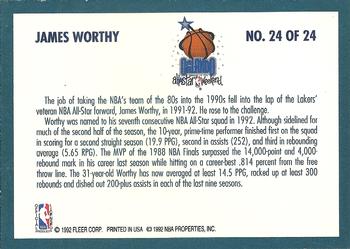 1992-93 Fleer - All-Stars #24 James Worthy Back