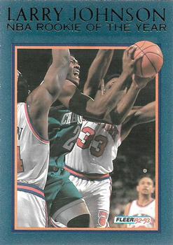 1992-93 Fleer - Larry Johnson NBA Rookie of the Year #2 Larry Johnson Front