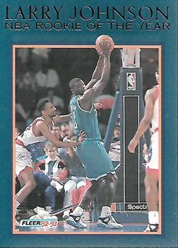 1992-93 Fleer - Larry Johnson NBA Rookie of the Year #3 Larry Johnson Front