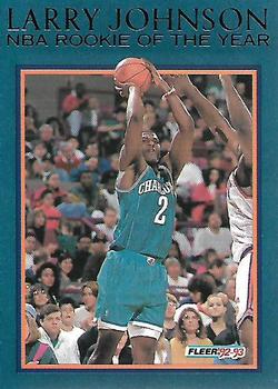1992-93 Fleer - Larry Johnson NBA Rookie of the Year #4 Larry Johnson Front