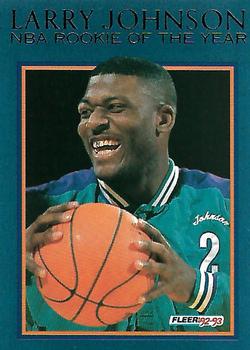 1992-93 Fleer - Larry Johnson NBA Rookie of the Year #5 Larry Johnson Front