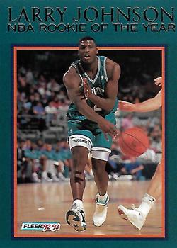 1992-93 Fleer - Larry Johnson NBA Rookie of the Year #6 Larry Johnson Front