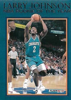 1992-93 Fleer - Larry Johnson NBA Rookie of the Year #8 Larry Johnson Front