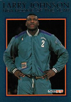 1992-93 Fleer - Larry Johnson NBA Rookie of the Year #10 Larry Johnson Front