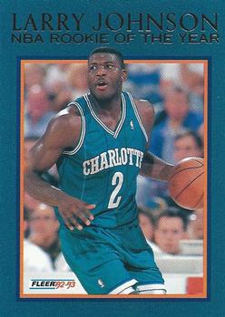 1992-93 Fleer - Larry Johnson NBA Rookie of the Year #12 Larry Johnson Front