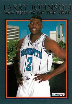 1992-93 Fleer - Larry Johnson NBA Rookie of the Year #15 Larry Johnson Front