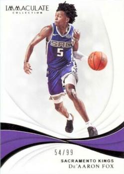 2018-19 Panini Immaculate Collection #15 De'Aaron Fox Front