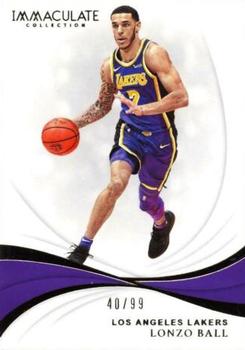 2018-19 Panini Immaculate Collection #56 Lonzo Ball Front