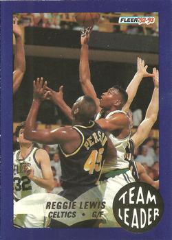 1992-93 Fleer - Team Leaders #2 Reggie Lewis Front