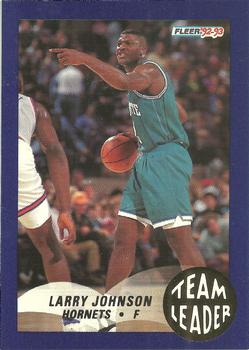 1992-93 Fleer - Team Leaders #3 Larry Johnson Front