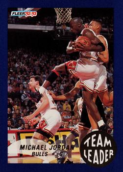 1992-93 Fleer - Team Leaders #4 Michael Jordan Front