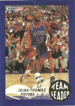 1992-93 Fleer - Team Leaders #8 Isiah Thomas Front