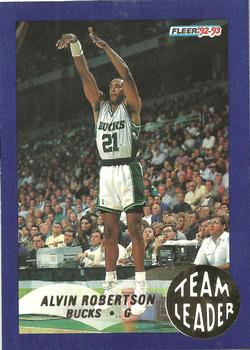 1992-93 Fleer - Team Leaders #15 Alvin Robertson Front