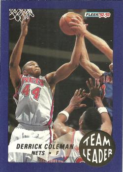 1992-93 Fleer - Team Leaders #17 Derrick Coleman Front