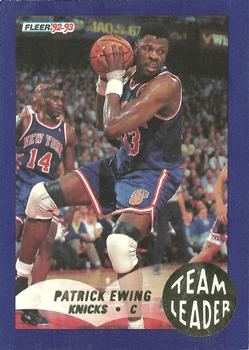 1992-93 Fleer - Team Leaders #18 Patrick Ewing Front