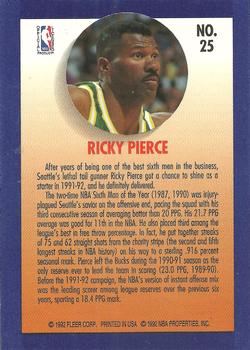 1992-93 Fleer - Team Leaders #25 Ricky Pierce Back