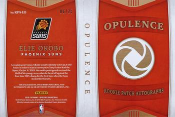 2018-19 Panini Opulence - Rookie Patch Autographs Booklet #RPA-EO Elie Okobo Back