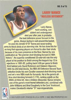 1992-93 Fleer - Total D #9 Larry Nance Back