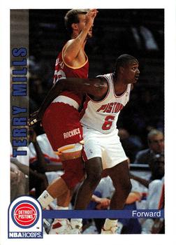 1992-93 Hoops #381 Terry Mills Front