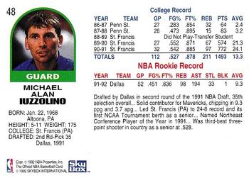 1992-93 Hoops #48 Mike Iuzzolino Back