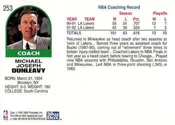 1992-93 Hoops #253 Mike Dunleavy Back
