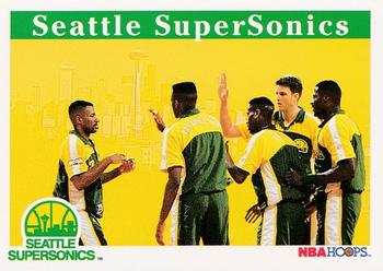 1992-93 Hoops #290 Seattle Supersonics Front