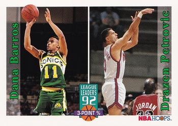 1992-93 Hoops #321 Dana Barros / Drazen Petrovic Front