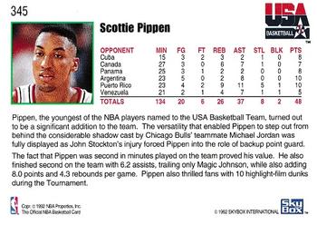1992-93 Hoops #345 Scottie Pippen Back