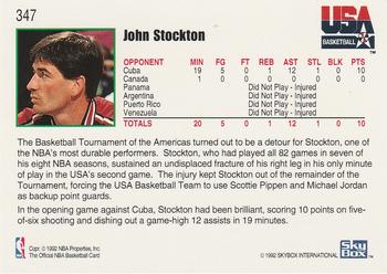 1992-93 Hoops #347 John Stockton Back