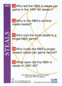 1992-93 Hoops #483 John Stockton Back