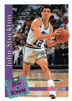 1992-93 Hoops #486 John Stockton Front