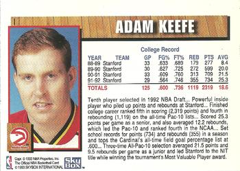 1992-93 Hoops - Draft Redemption #I Adam Keefe Back