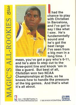 1992-93 Hoops - Magic's All-Rookie Team #3 Christian Laettner Back
