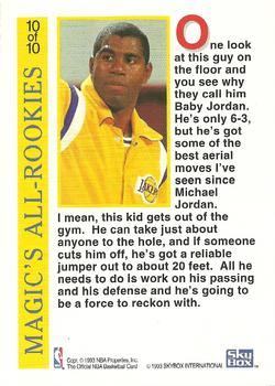 1992-93 Hoops - Magic's All-Rookie Team #10 Harold Miner Back