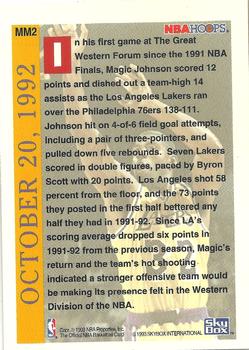 1992-93 Hoops - More Magic #MM2 Magic Johnson Back