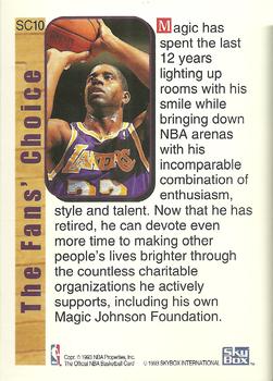 1992-93 Hoops - Supreme Court #SC10 Magic Johnson Back