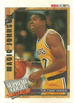 1992-93 Hoops - Supreme Court #SC10 Magic Johnson Front