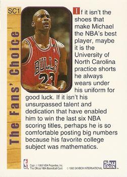 1992-93 Hoops - Supreme Court #SC1 Michael Jordan Back