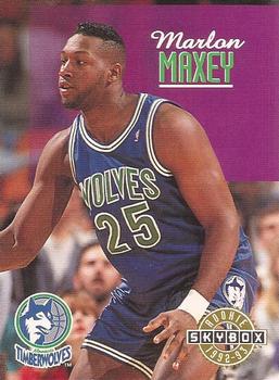 1992-93 SkyBox #408 Marlon Maxey Front