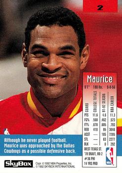 1992-93 SkyBox #2 Maurice Cheeks Back