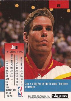 1992-93 SkyBox #5 Jon Koncak Back