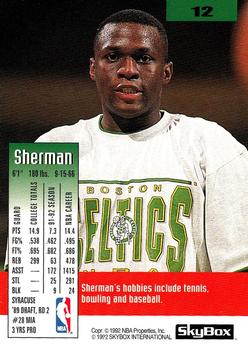 1992-93 SkyBox #12 Sherman Douglas Back