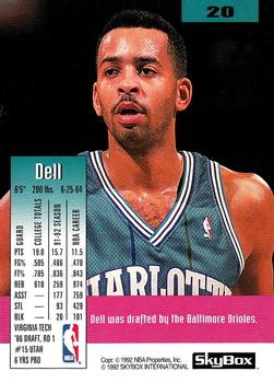 1992-93 SkyBox #20 Dell Curry Back